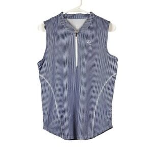 RHOBACK Women's Don't Mess Texas Sleeveless Zip Mock Performance Tank, Size L